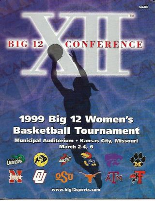 1999 Big 12 Conference Womens Basketball Tournament Program