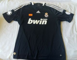 Adidas Real Madrid Champions League Away Shirt Jersey 2008/2009 Mens Size: Xl