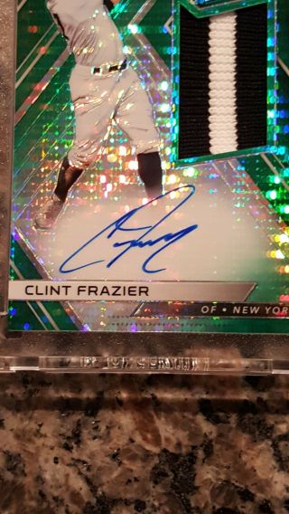 CLINT FRAZIER 2018 Spectra Auto Patch 4/5 Wow Ssp On Card Auto 2