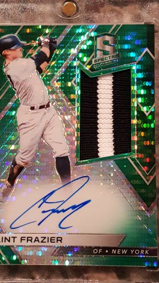 CLINT FRAZIER 2018 Spectra Auto Patch 4/5 Wow Ssp On Card Auto 3