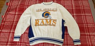 Vintage Los Angeles Rams Vintage Crewneck Pullover Sweatshirt Logo 7 Size Large