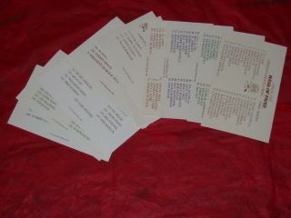 A Complete Set Of All 15 Series Perez Steele Postcard Checklists - Item