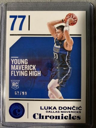 2018 - 19 Panini Chronicles Luka Doncic Rc 57/99 Blue 71 Mavericks