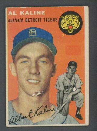 1954 Topps 201 Al Kaline Detroit Tigers Rc Rookie Hof Poor