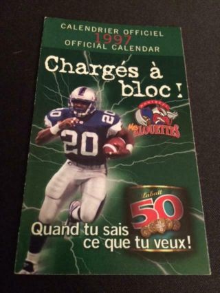1997 Montreal Alouettes Cfl Canadian Football Pocket Schedule