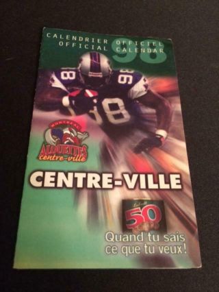 1998 Montreal Alouettes Cfl Canadian Football Pocket Schedule