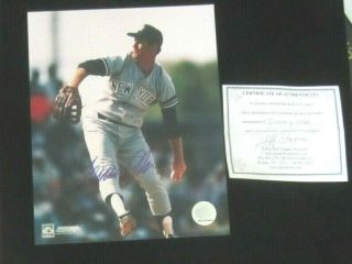 Signed 8x10 Photo Of Tommy John,  Ny Yankees
