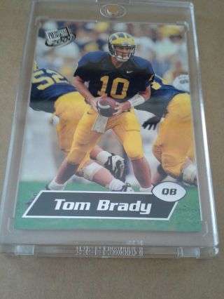 2000 Press Pass Tom Brady Silver Zone Rookie Card 37 5