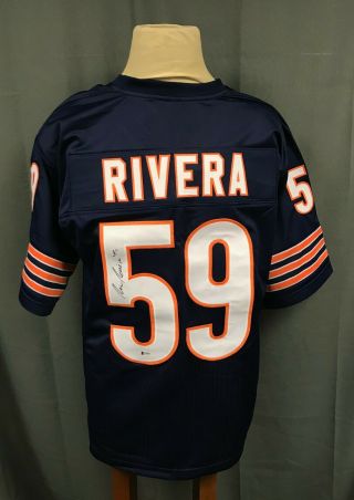 Ron Rivera 1 Signed Chicago Bears Jersey Auto Sz Xl Beckett Bas