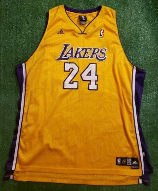 Kobe Bryant Los Angeles Lakers Adidas Nba 24 Authentic Mens Sz 4xl Jersey