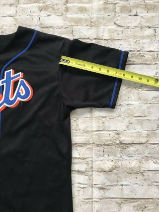 Majestic York Mets Mike Piazza Black Baseball Jersey Mens Size S 5