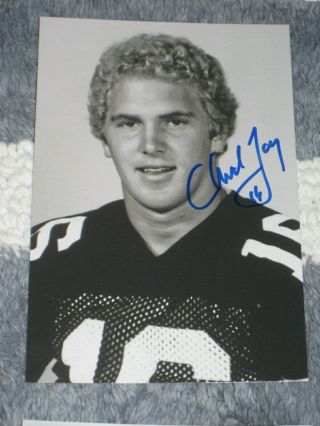 Iowa Hawkeyes Chuck Long Signed 4x6 Photo Football Autograph 1d