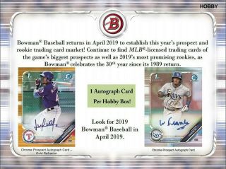 San Diego Padres 2019 Bowman Hobby Baseball 6 Box Half Case Break 12