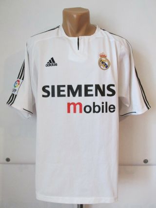Real Madrid 2003/2004 Home Football Shirt Soccer Jersey Camiseta Spain Adidas L