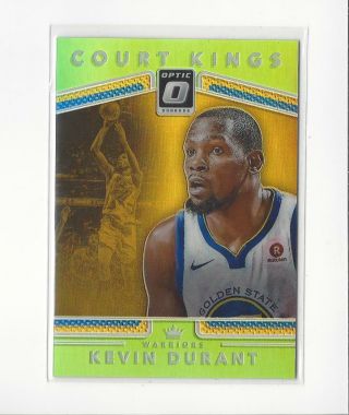 2017 - 18 Donruss Optic Court Kings Lime Green 36 Kevin Durant Warriors 013/149