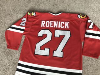 VINTAGE ROENICK CHICAGO BLACKHAWKS CCM Red NHL Hockey Jersey SEWN Size XL 4
