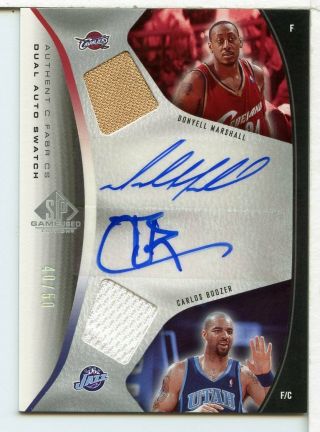 Carlos Boozer/donyell Marshall 2006 - 07 Sp Game Dual Autograph/50 By424