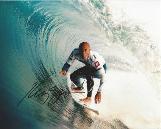 Kelly Slater Hand Signed Pro Surfing Legend 8x10 Photo A Surfer Hawaii Surf