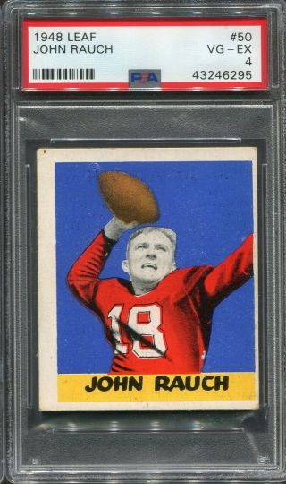 1948 Leaf John Rauch Rc 50 (georgia) Psa 4