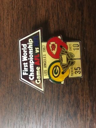 First World Championship Game Afl Vs Nfl Pin _los Angeles 1967 _packers - Chiefs