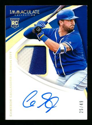 2018 Immaculate Cameron Gallagher Rc Gold Patch Auto Autograph Royals Sp 25/49