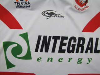 St George Illawarra Dragons 2001 white NRL Australia Classic shirt jersey M/L? 8