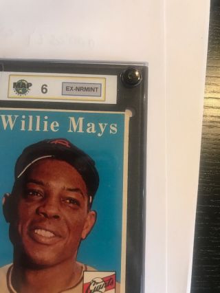 1958 Topps Willie Mays San Francisco Giants 5 Baseball Card 4