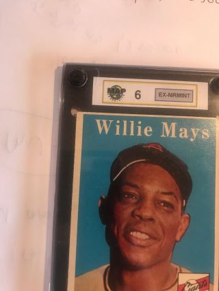 1958 Topps Willie Mays San Francisco Giants 5 Baseball Card 5