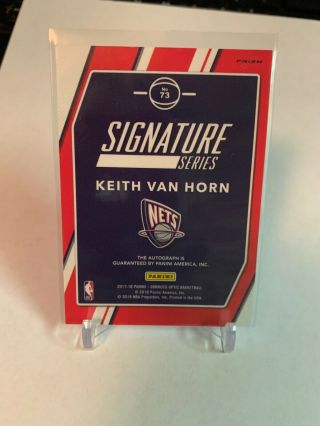 Keith Van Horn 2017/18 Optic prizm auto Nets 2