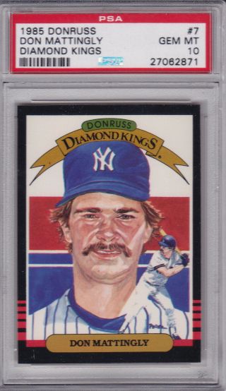 Don Mattingly 1985 Donruss Diamond Kings Psa 10 Gem Mt York Yankees