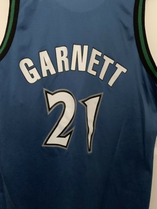 Kevin Garnett Minnesota Timberwolves NBA Basketball CHAMPION Jersey Size M 40 2
