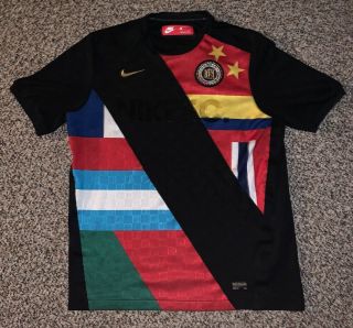 2018 Nike Fc World Cup Soccer Jersey Size Large L Black Red Yellow Blue Adult