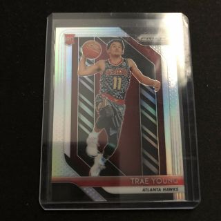 2018 - 19 Panini Prizm Trae Young Silver Prizm Rookie Card 78 Hawks Rc 