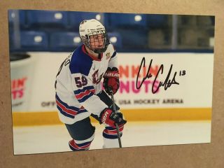 Cole Caufield Signed 4x6 Photo Team Usa / Montreal Canadiens