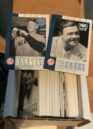 2000 Upper Deck Yankee Legends Baseball Complete Base Set (1 - 90) Nm