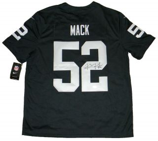 Khalil Mack Autographed Signed Oakland Raiders 52 Black Nike Limited Jersey Jsa