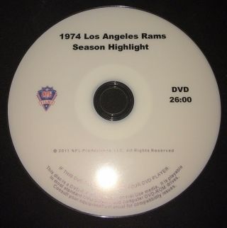 1974 Los Angeles Rams Highlights Dvd Nfl Films