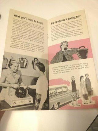 1958 BRUNSWICK BOWL TO STAY SLIM by MARION LADEWIG booklet 8pg.  BOOK exc.  NM9.  0, 2