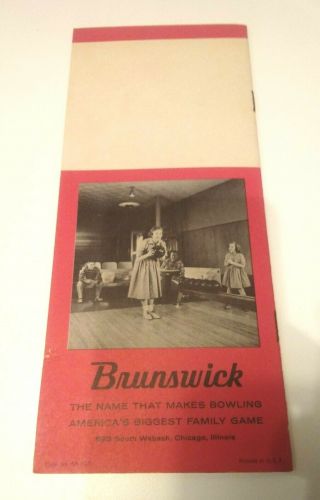 1958 BRUNSWICK BOWL TO STAY SLIM by MARION LADEWIG booklet 8pg.  BOOK exc.  NM9.  0, 3