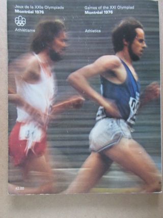 Vintage 1976 Montreal Summer Olympics Athletics Track & Field Program W Insert