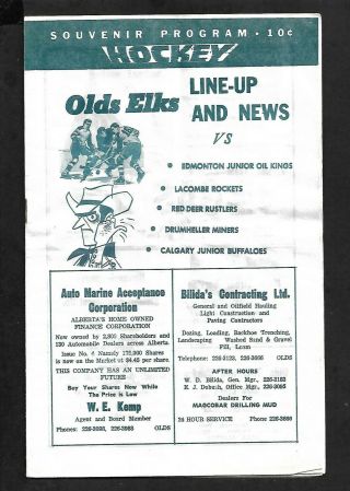 1963 - 64 Drumheller Miners At Old Elks,  Alberta Senior Hockey League