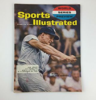 Vtg Sports Illustrated October 2,  1961 Roger Maris York Yankees