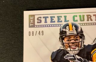 Hines Ward 2016 National Treasures The Steel Curtain Auto /49 Steelers 2