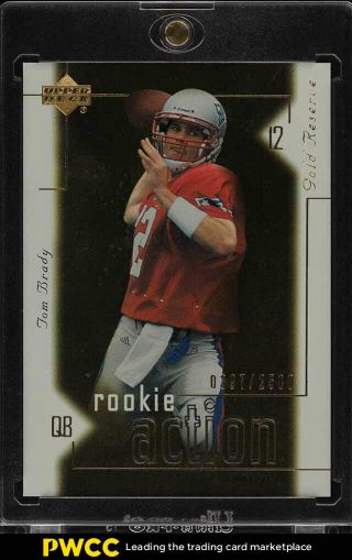 2000 Upper Deck Gold Reserve Tom Brady Rookie Rc /2500 215 (pwcc)