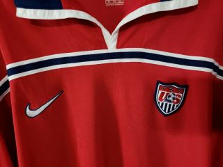 Vintage 90s 1998 Nike USMNT World Cup USA Soccer Alternate Red Jersey Mens XL 3
