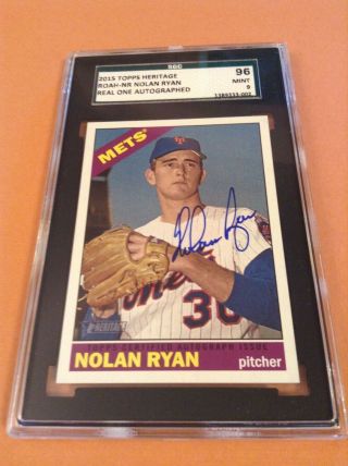 2015 Topps Heritage Real One Nolan Ryan Autographed Card