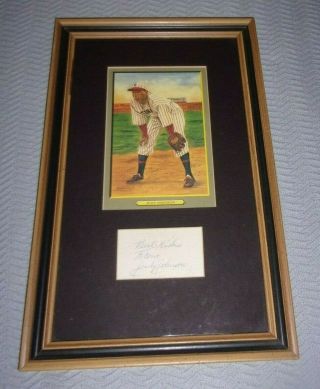 " Judy Johnson " Pittsburgh Crawfords Signed Cut With 1989 Perez Card
