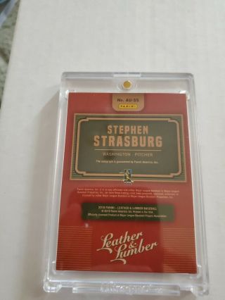 Stephen strasburg 2019 leather and lumber auto 2/2 2