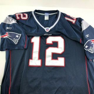 Tom Brady England Patriots Authentic Reebok On Field Jersey,  Size 54