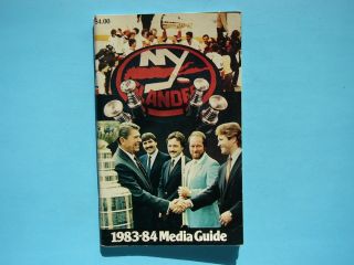 1983/84 York Islanders Nhl Hockey Media Guide Yearbook Stanley Cup Champs